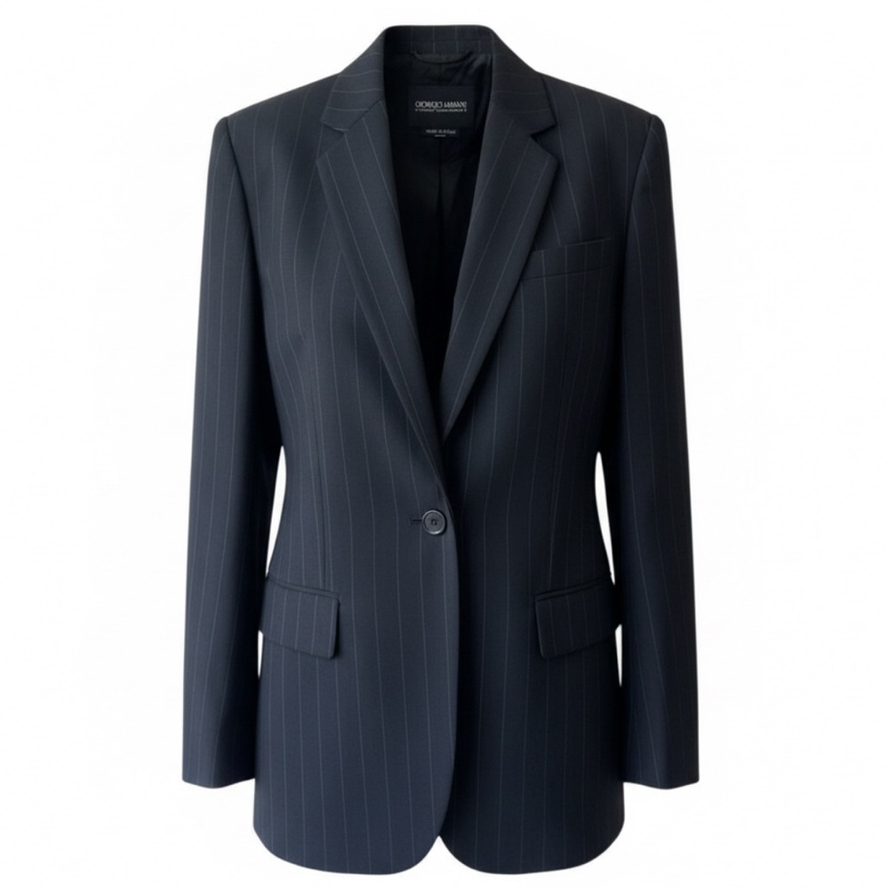 GIORGIO‎ ARMANI pinstripe blazer Office Siren Corpcore Boardroom Chic size 42